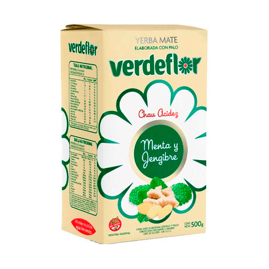 YERBA VERDEFLOR MTA/JENGIBRE 500 Grs