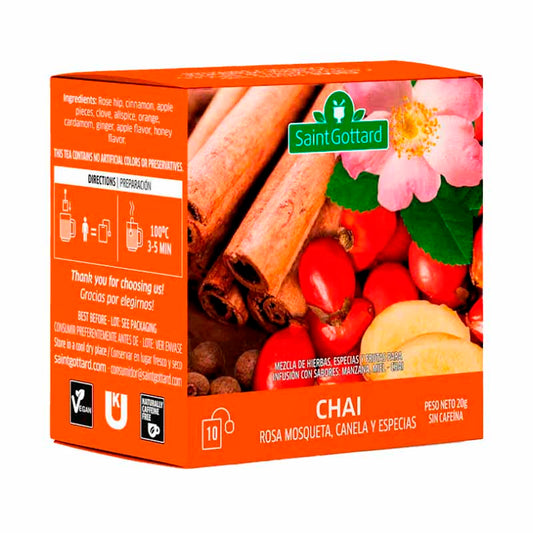 TE S.GOTTARD CHAI MOSQUETA CANELA 10 Un.