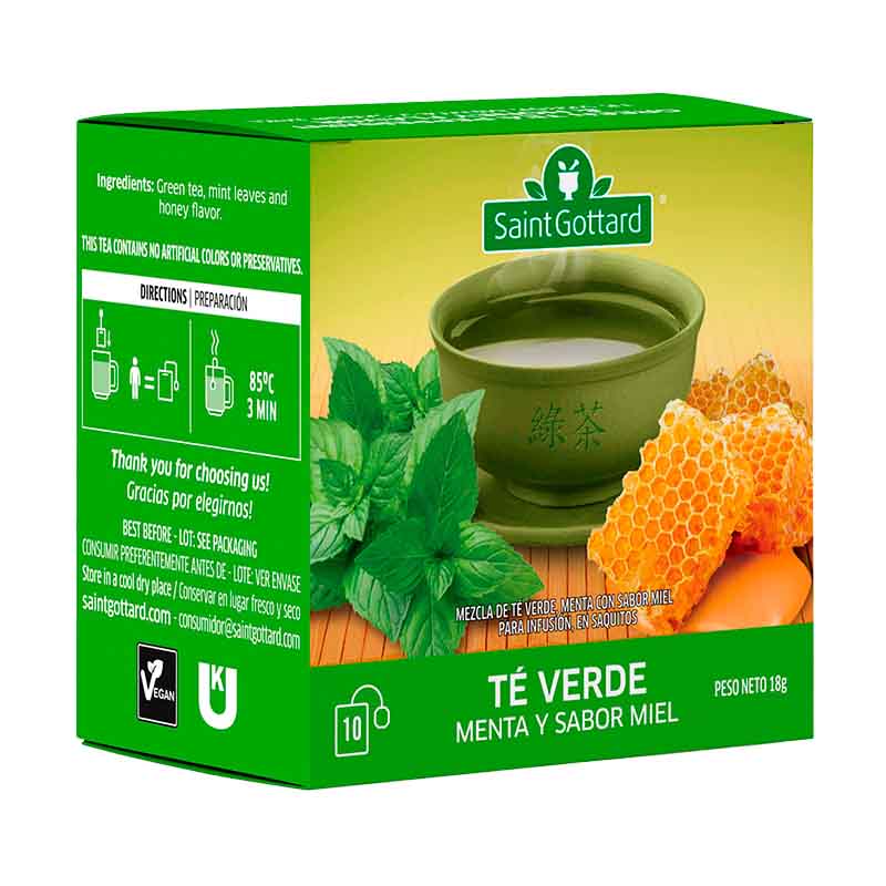 TE S.GOTTARD VERDE MENTA MIEL 10 Un.