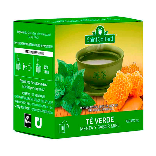 TE S.GOTTARD VERDE MENTA MIEL 10 Un.