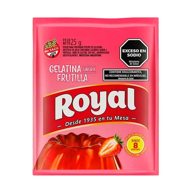 GELAT. ROYAL FRUTILLA 25 Grs