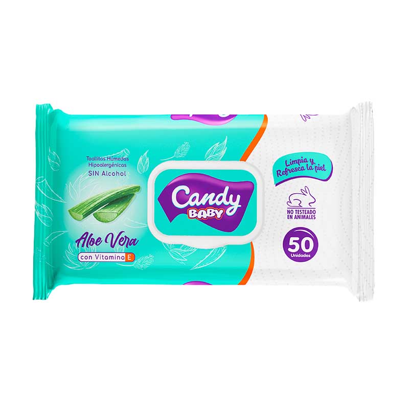 T.HUMEDAS CANDY BABY ALOE VERA F/P 50 Un.
