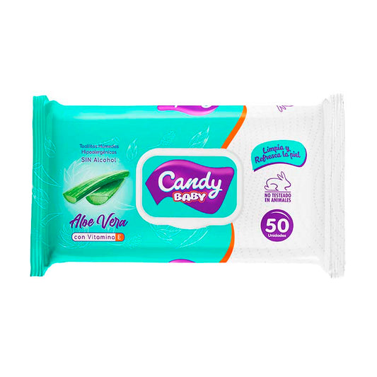 T.HUMEDAS CANDY BABY ALOE VERA F/P 50 Un.