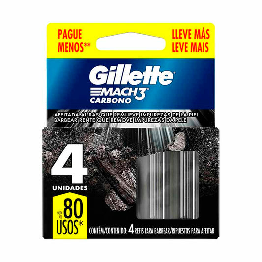 REPUESTO GILLETTE MATCH3 CARBONO 4 Un.