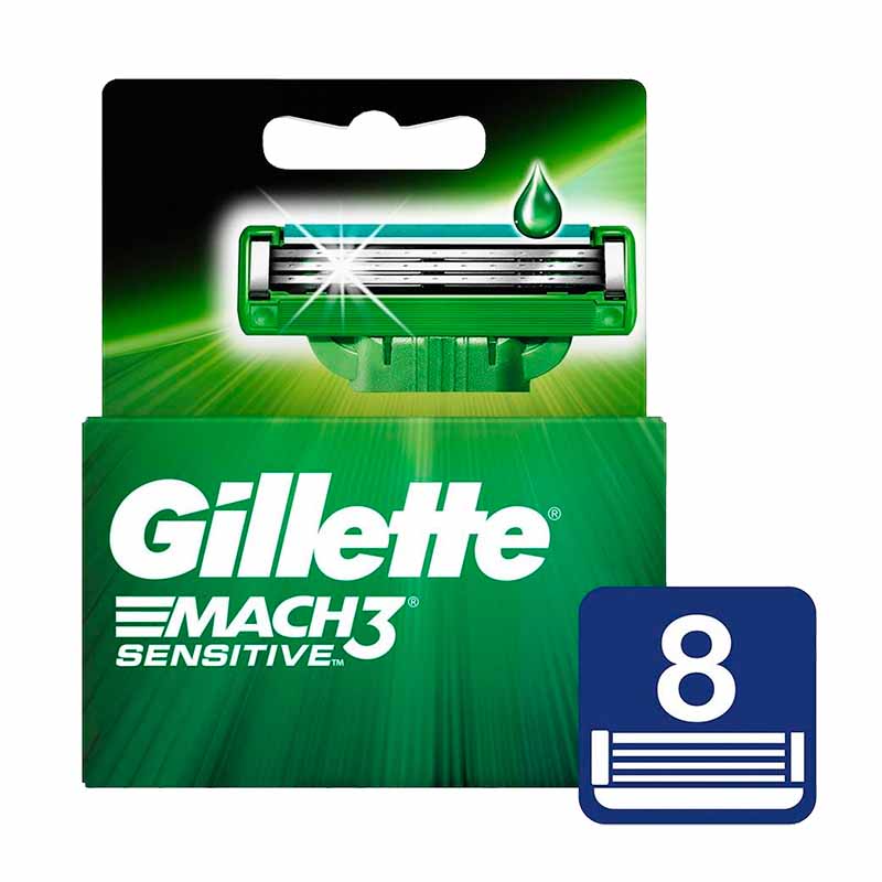 REPUESTO GILLETTE MACH3 SENSITIVE 8 Un.