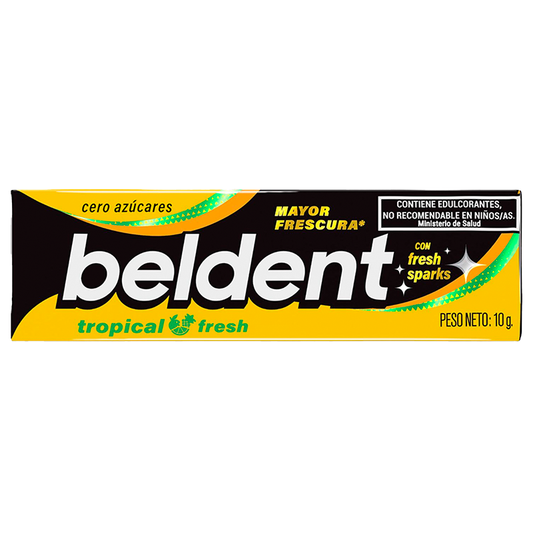 CHICLE BELDENT TROPICAL FRESH 10 Grs