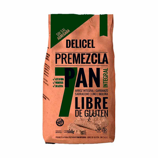 PREMEZCLA DELICEL PAN INTEGRAL 500 Grs