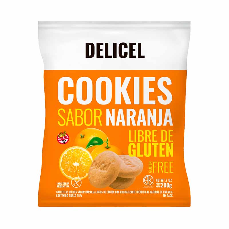 GALLETITA DELICEL NARANJA 200 Grs