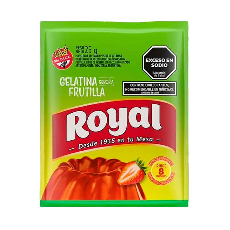 GELAT. LIGHT ROYAL FRUTILLA 25 Grs