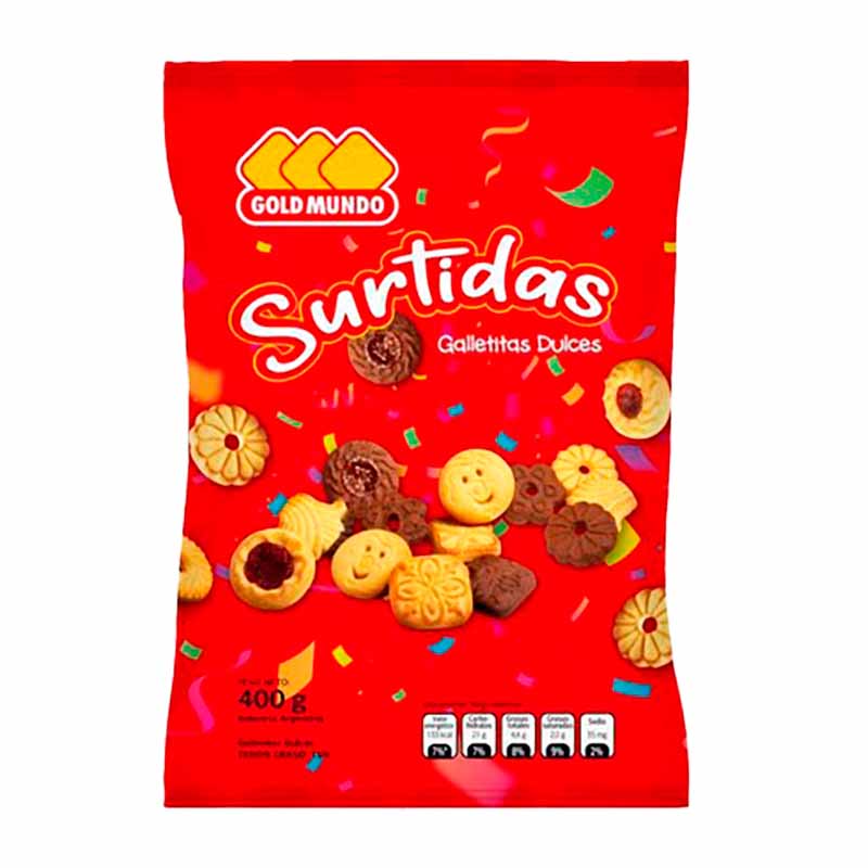 GALLETITA GOLD MUNDO SURTIDAS 400 Grs