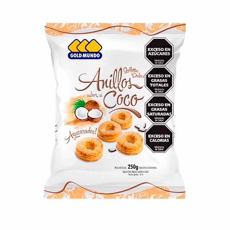 ANILLITOS GOLD MUNDO COCO 250 Grs