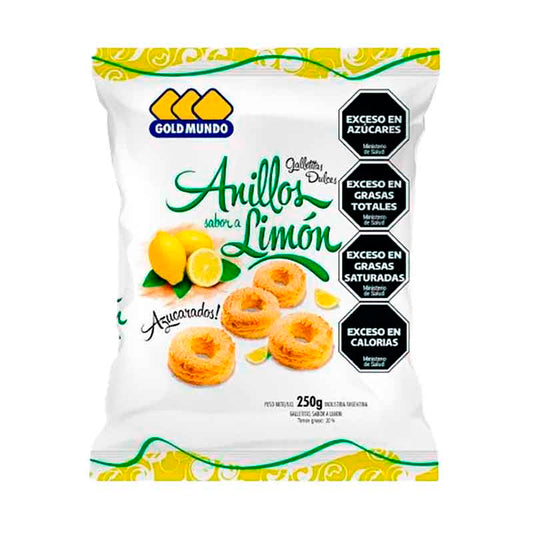 ANILLITOS GOLD MUNDO LIMON 250 Grs