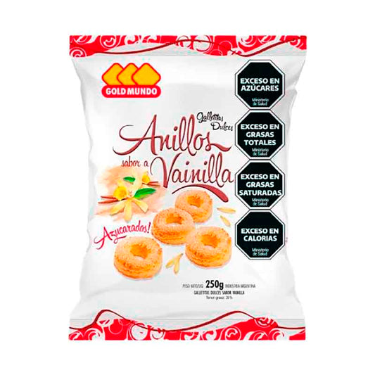 ANILLITOS GOLD MUNDO VAINILLA 250 Grs