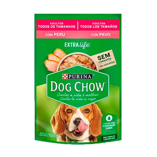 ALIM.H�MEDO DOG CHOW ADULTO PAVO 100 Grs