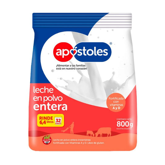 LECHE POLVO APOSTOLES ENTERA 800 Grs