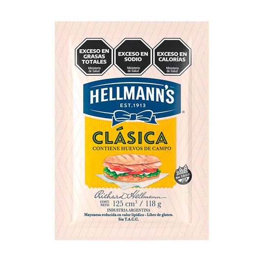 MAYONESA HELLMANS SACHET 118 Grs