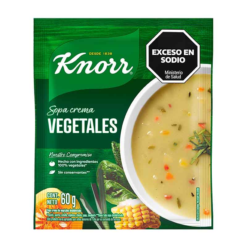 SOPA CREMA KNORR VERDURA 60 Grs