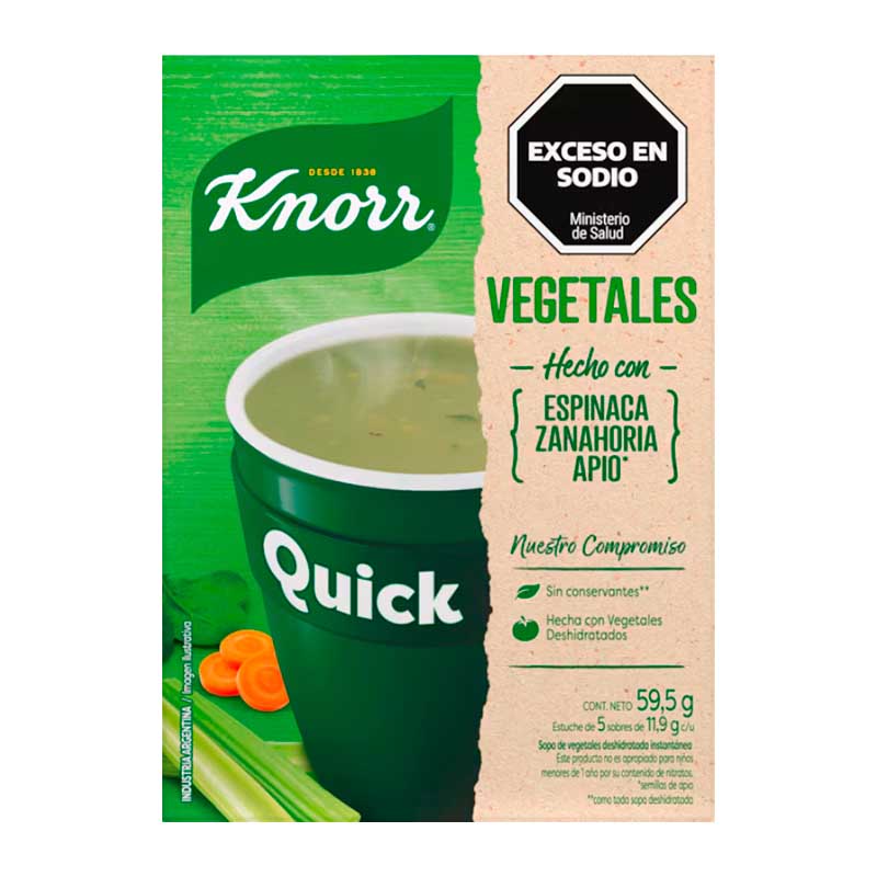 SOPA LISTA QUICK VEGETALES 65 Grs