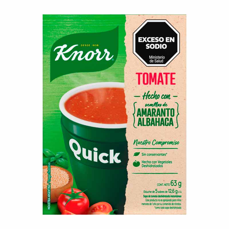 SOPA LISTA QUICK TOMATE 85 Grs