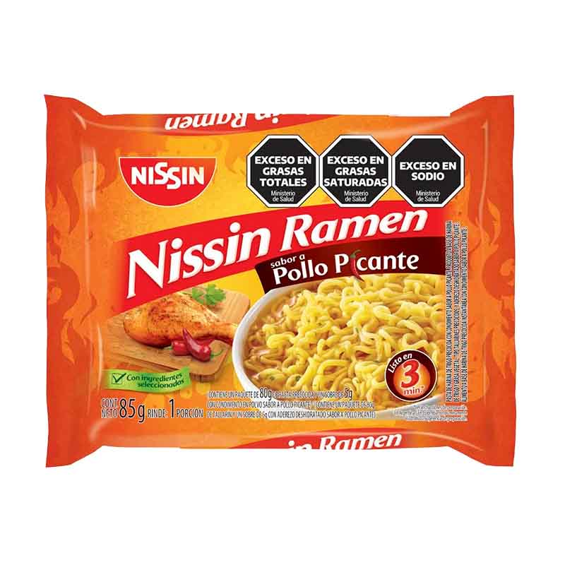 SOPA RAMEN NISSIN POLLO PICANTE 85 Grs