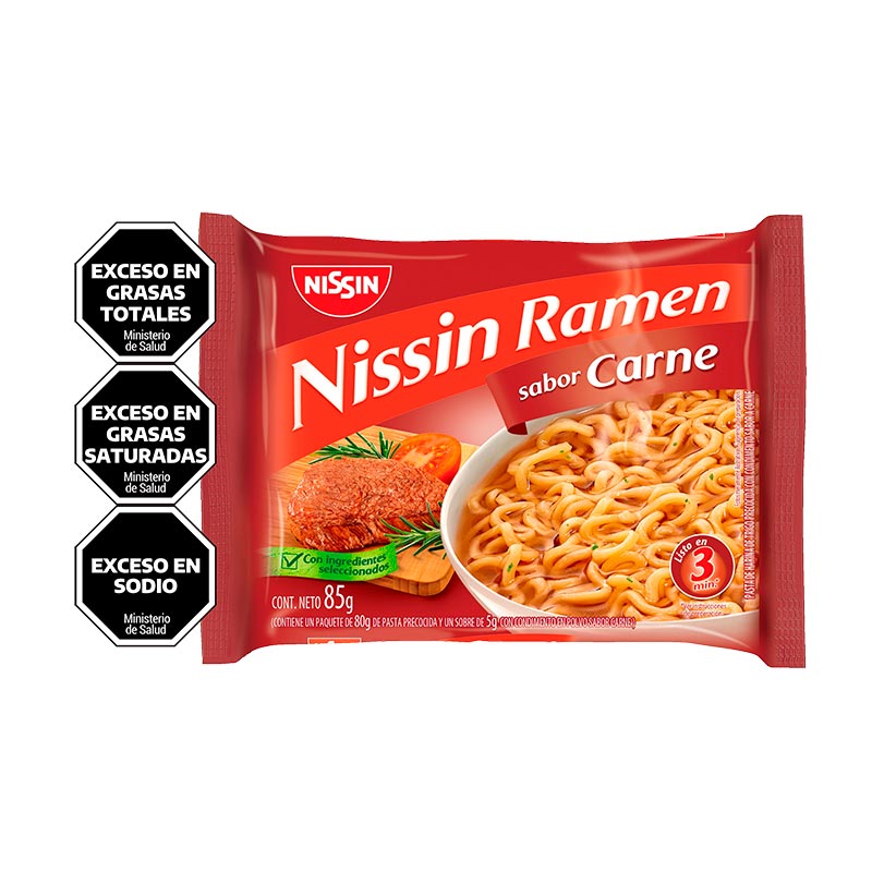 SOPA RAMEN NISSIN CARNE 85 Grs