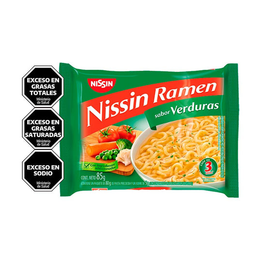 SOPA RAMEN NISSIN VERDURA 85 Grs
