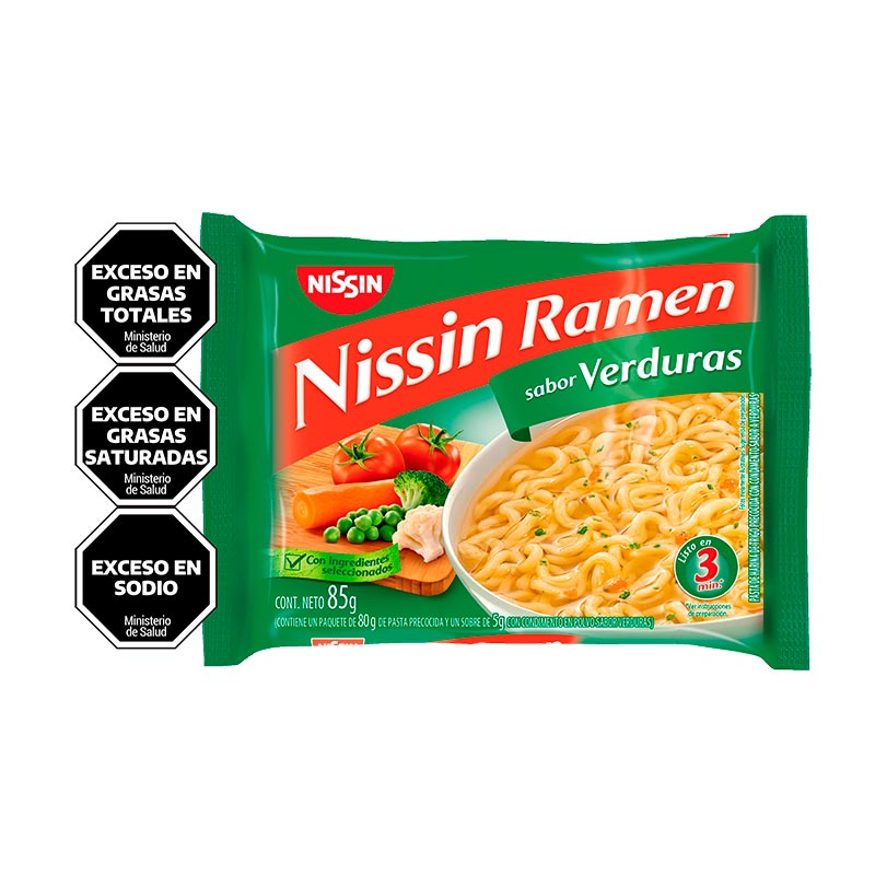 SOPA RAMEN NISSIN VERDURA 85 Grs