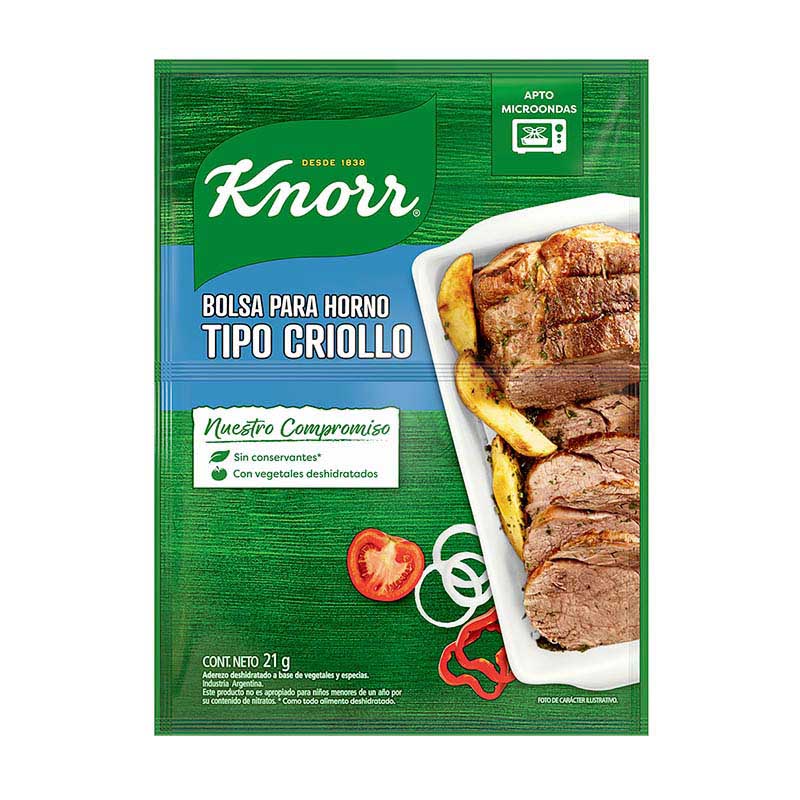BOLSA P/HORNO KNORR CRIOLLO 21 Grs