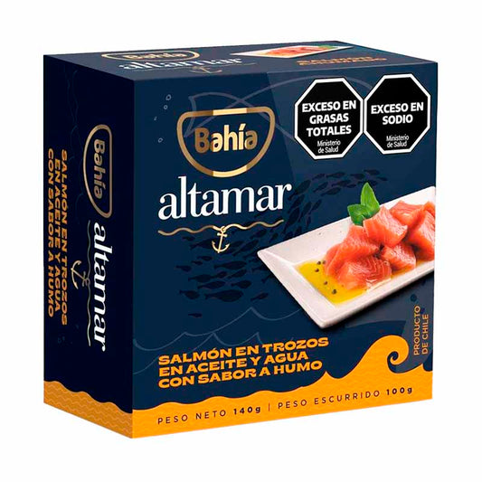 SALMON EN TROZOS BAHIA AHUMADO 140 Grs