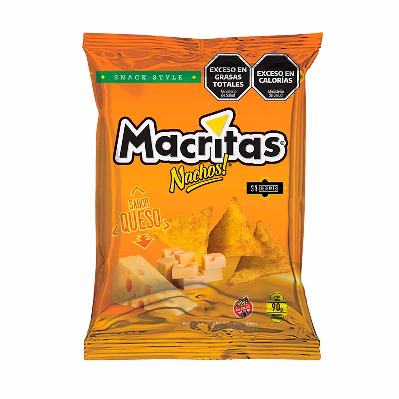 NACHOS MACRITAS QUESO 90 Grs