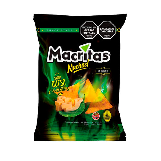 NACHOS MACRITAS QUESO Y JALAPE�O 90 Grs