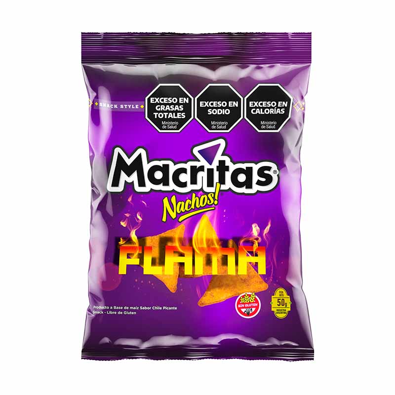 NACHOS MACRITAS FLAMA CHILE PIC 50 Grs