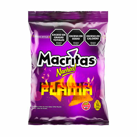 NACHOS MACRITAS FLAMA CHILE PIC 50 Grs