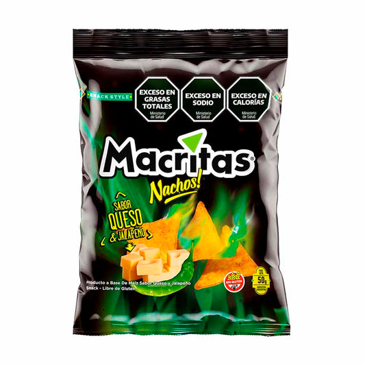 NACHOS MACRITAS QUESO Y JALAPE�O 50 Grs