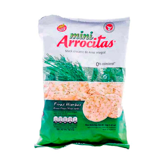 GALLETA MINI ARROCITAS HIERBAS 53 Grs