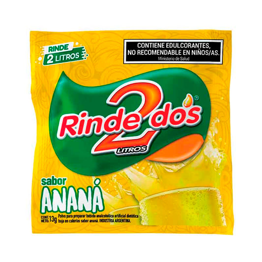 JUGO POLVO RINDE DOS ANANA 13 Grs