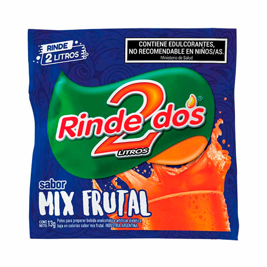 JUGO POLVO RINDE DOS MIX FRUTAL 13 Grs