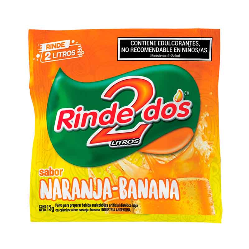 JUGO POLVO RINDE DOS NJA/BANANA 13 Grs