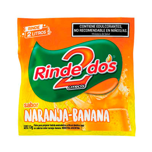JUGO POLVO RINDE DOS NJA/BANANA 13 Grs