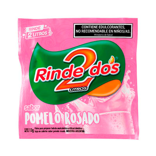 JUGO POLVO RINDE DOS POMELO ROSADO 13 Grs