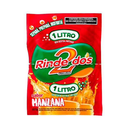 JUGO POLVO 1+1 RINDE DOS MANZANA 13 Grs