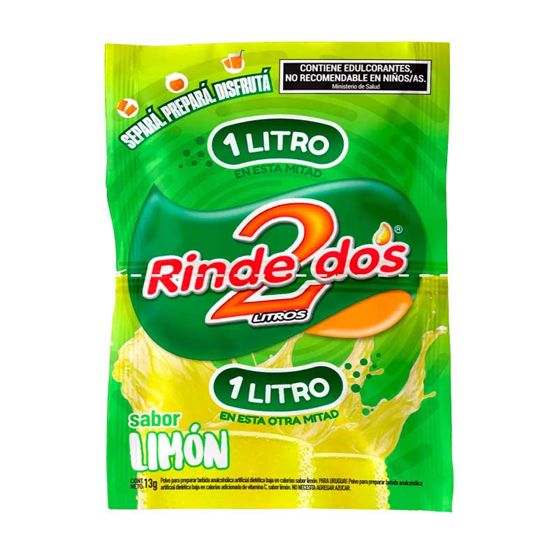 JUGO POLVO 1+1 RINDE DOS LIM�N 13 Grs