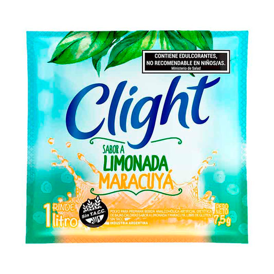 JUGO POLVO CLIGHT LIMONADA MARACUYA 7 Grs