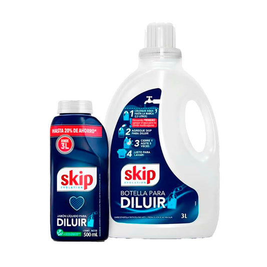 JABON LIQ. SKIP COMBO DILUIR 500 CC.