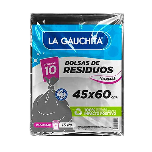 BOLSAS RESIDUO LA GAUCHITA 45X60 10 Un.