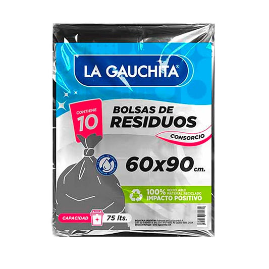 BOLSAS RESIDUO LA GAUCHITA 60X90 10 Un.