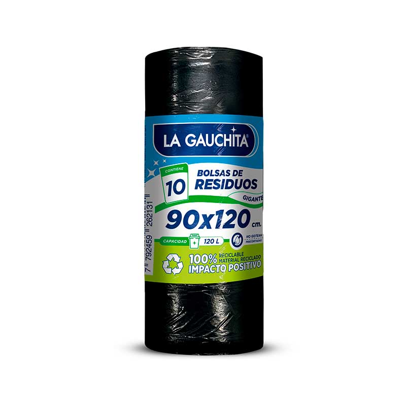 BOLSA RESIDUO LA GAUCHITA ROLLO 90X120 10 Un.