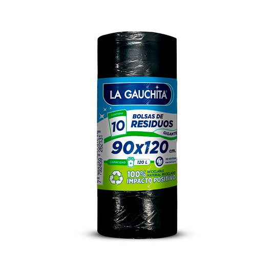 BOLSA RESIDUO LA GAUCHITA ROLLO 90X120 10 Un.