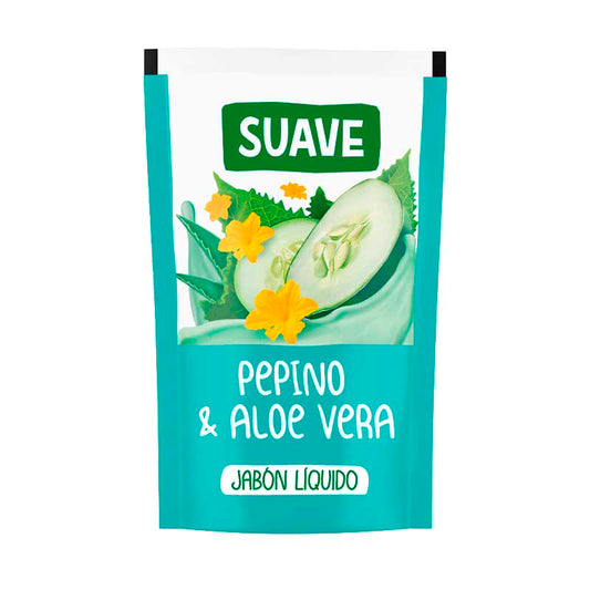 JABON LIQ. SUAVE PEPINO Y ALOE 220 ml.