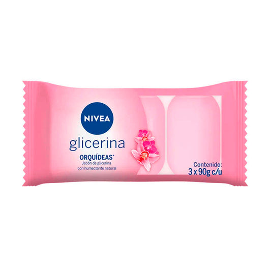 JABON GLICERINA NIVEA Orquideas 3x90 Grs